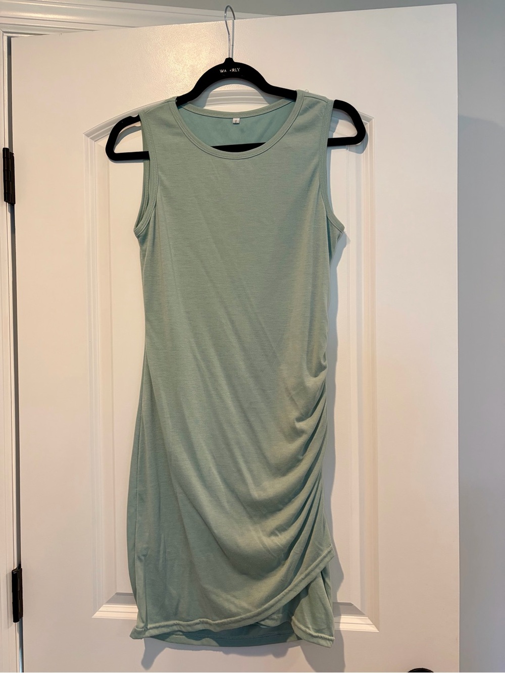 BTFBM Green Ruched Maternity Bodycon Tank Dress Size Small